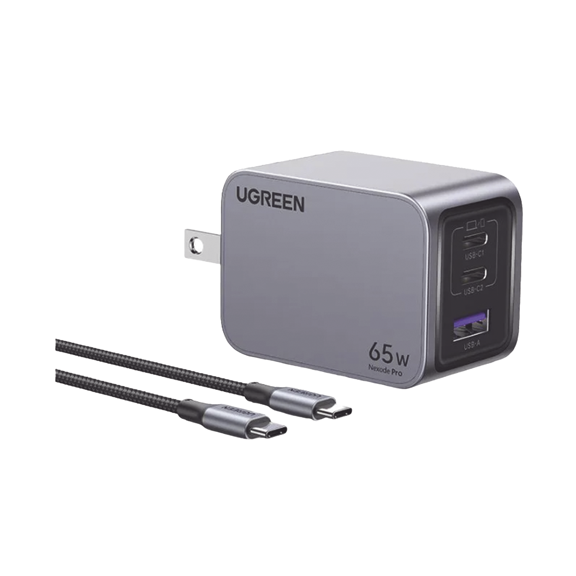 Cargador de 65W serie Nexode Pro | 3 Puertos de Carga Rápida | 2 USB-C | 1 USB-A | Tecnología GaNInfinity | PD3.1 de 65W / QC4.0 | Tecnología de Protección Térmica | Optimiza la Carga | Caja de Aluminio | Incluye Cable U Cargador de 65W serie Nexode Pro | 3 Puertos de Carga Rápida | 2 USB-C | 1 USB-A | Tecnología GaNInfinity | PD3.1 de 65W / QC4.0 | Tecnología de Protección Térmica | Optimiza la Carga | Caja de Aluminio | Incluye Cable U